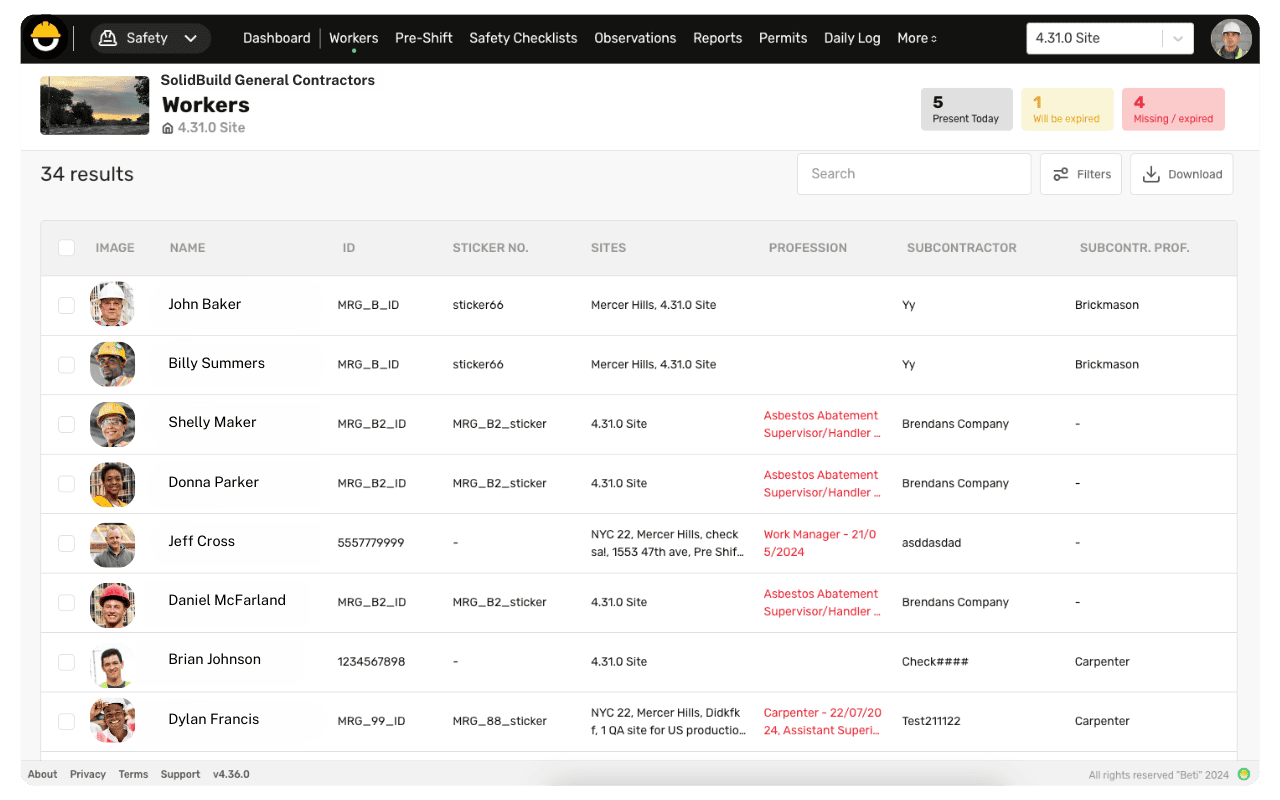 workforce management screenshot